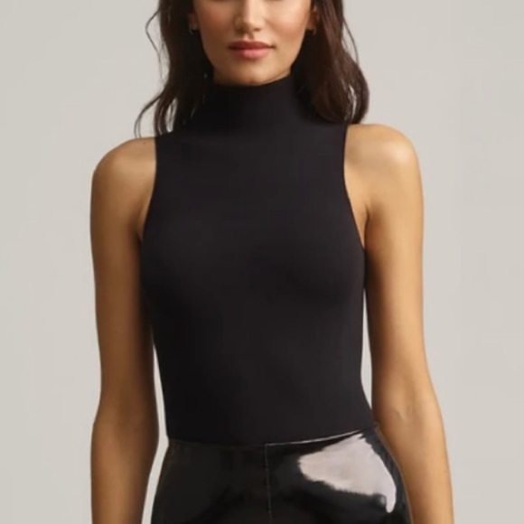 Commando Bodysuit Womens One Size Black Ballet Turtleneck Sleeveless Thong NEW - Picture 8 of 10